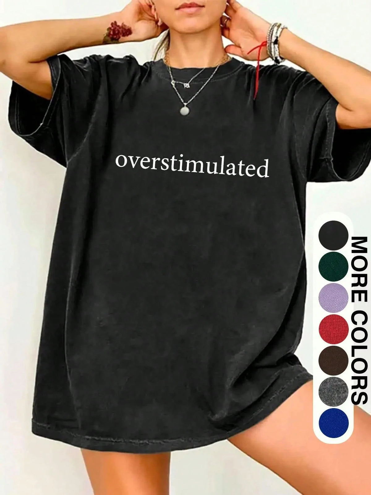 Unisex Graphic Tee, Casual Letter Print Drop Shoulder Half Sleeve Round Neck T-Shirt , Fashion Women's Top For Daily Wear