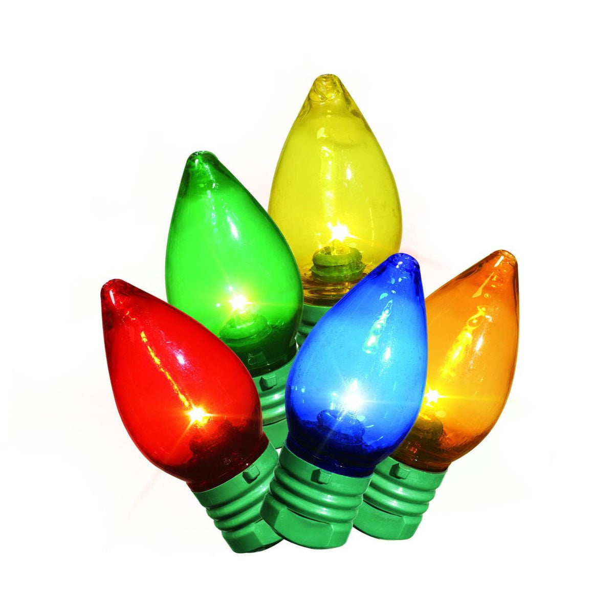 Holiday Time 25 - Count Multicolor Super Bright LED C7 Christmas Lights, with Green Wire, 15 Feet