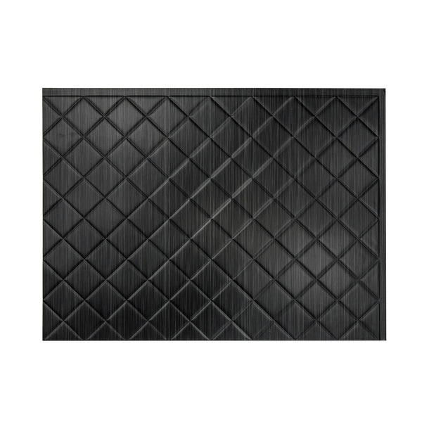 Fasade Quilted Decorative Vinyl Backsplash Panel - 5 Pack - Brushed Onyx PB5442