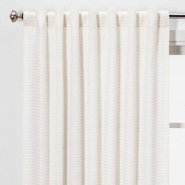 Threshold Light Filtering Honeycomb Window Curtain Panel - White - 54 x 84 in