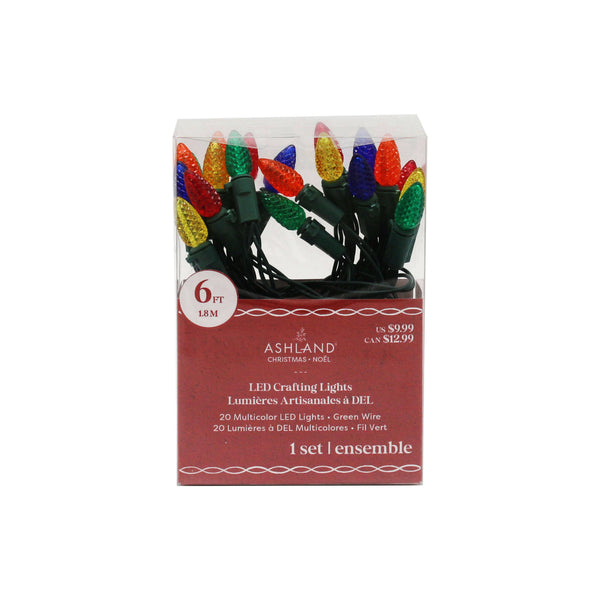 6ft Multicolor Vintage Bulb LED Crafting Lights with Green Wire by Ashland - Michaels